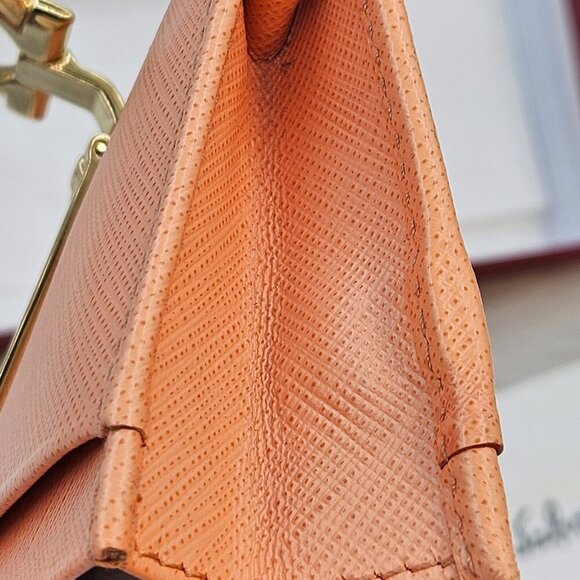 Salvatore Ferragamo  Peach Bifold Wallet / Card holder - Picture 14 of 17